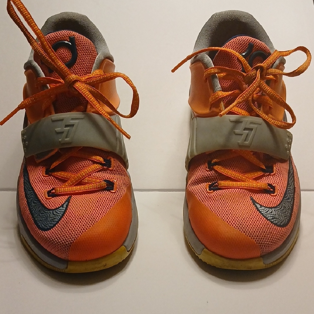 NIKE KD 6Y 35,000 Degrees Basketball Sneaker Kids Orange  Gray Basketball Shoes